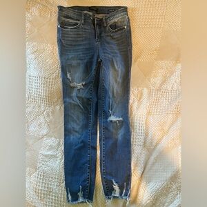Judy Blue Skinny Distressed Jeans Blue